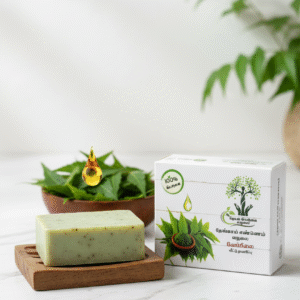 Coconut Oil and Neem (வேப்பிலை) Soap