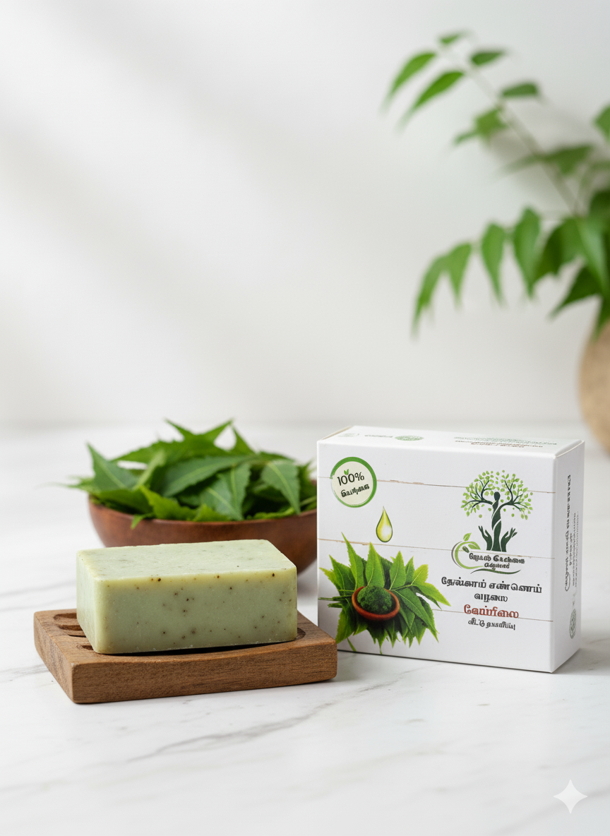 Coconut Oil and Neem (வேப்பிலை) Soap - Image 5