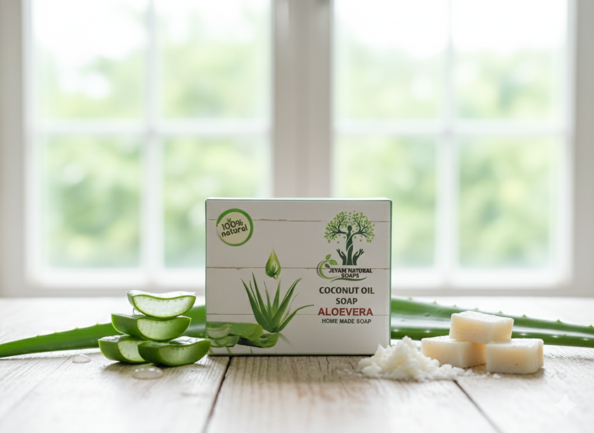 Coconut Oil & Aloe Vera (கற்றாழை) Soap