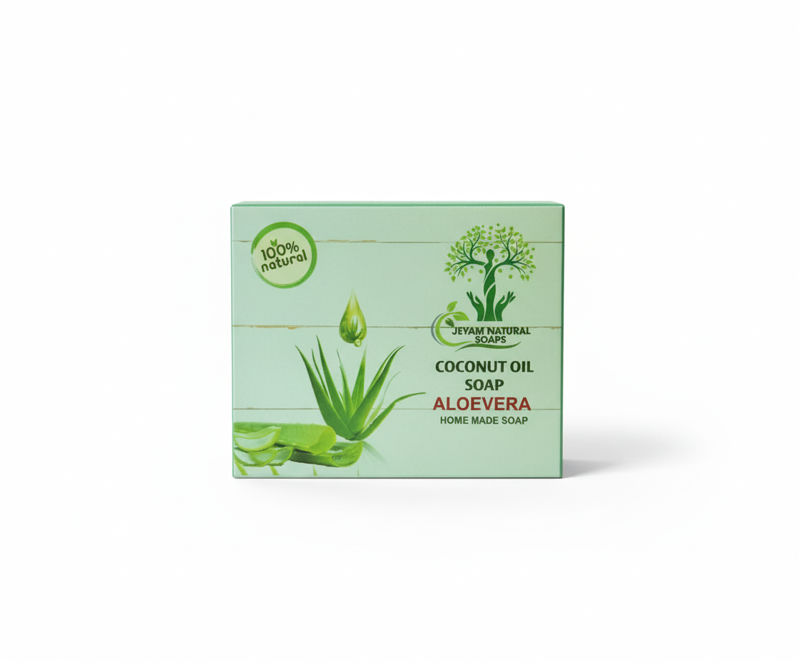 Coconut Oil & Aloe Vera (கற்றாழை) Soap - Image 2